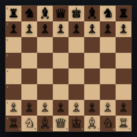 Animated chess gameplay showing a rebuilt React chess board